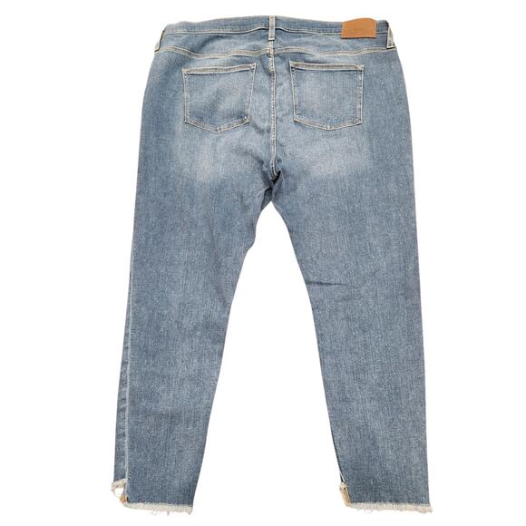 J. Crew Highest Rise button fly raw hem blue jeans size 22 - Picture 3 of 6